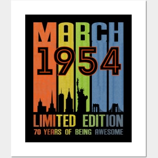 March 1954 70 Years Of Being Awesome Limited Edition Posters and Art